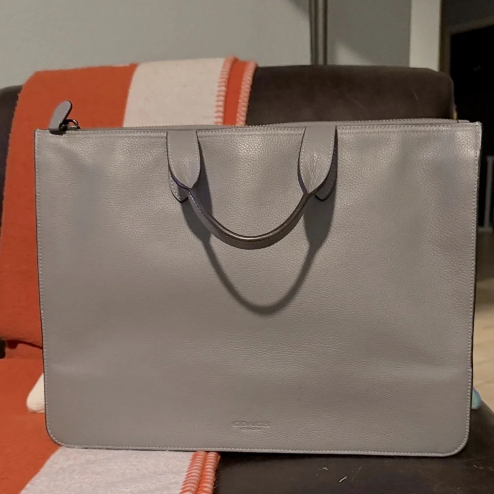 Coach Taupe Leather Men's Briefcase